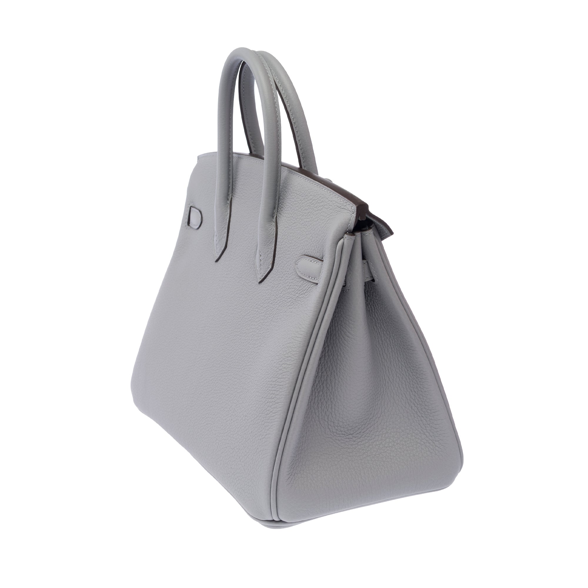 Sac HERMES Birkin 25 en Cuir Gris - 103898