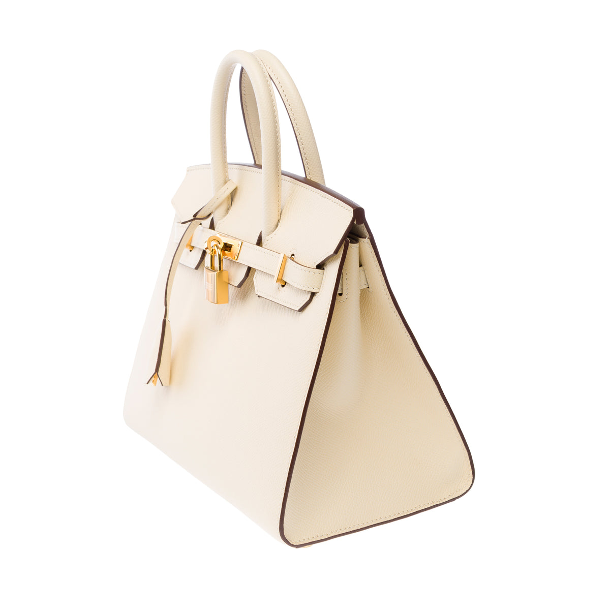 HERMES Birkin 25 bag in Beige Leather - 102827