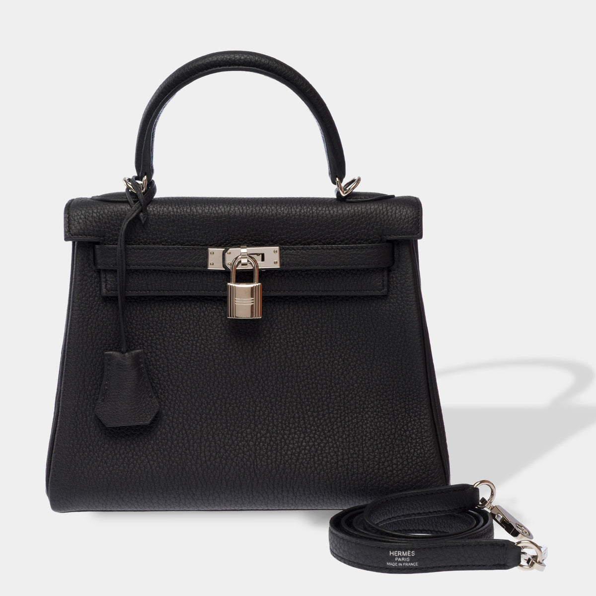 Sac HERMES Kelly 25 en Cuir Noir - 103924