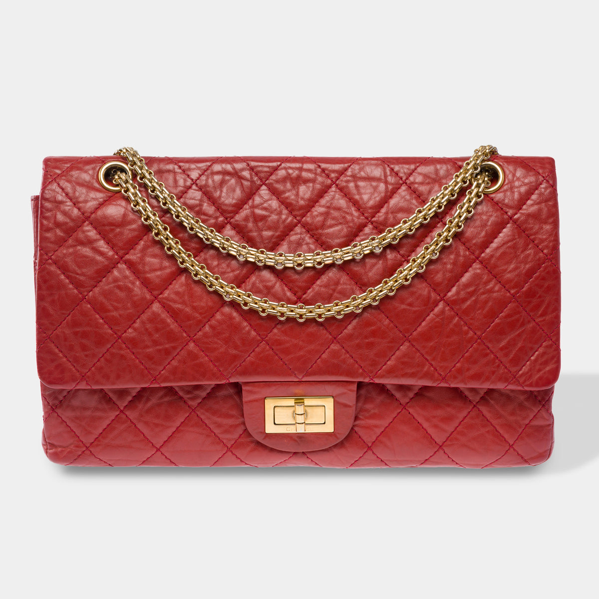Sac CHANEL 2.55 en Cuir Rouge - 103918