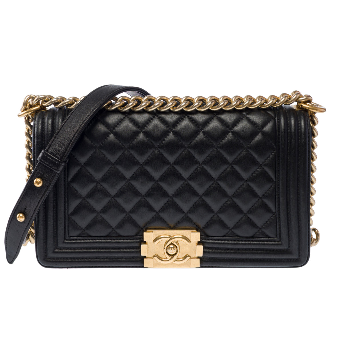 Sac CHANEL Boy en Cuir Noir - 103930