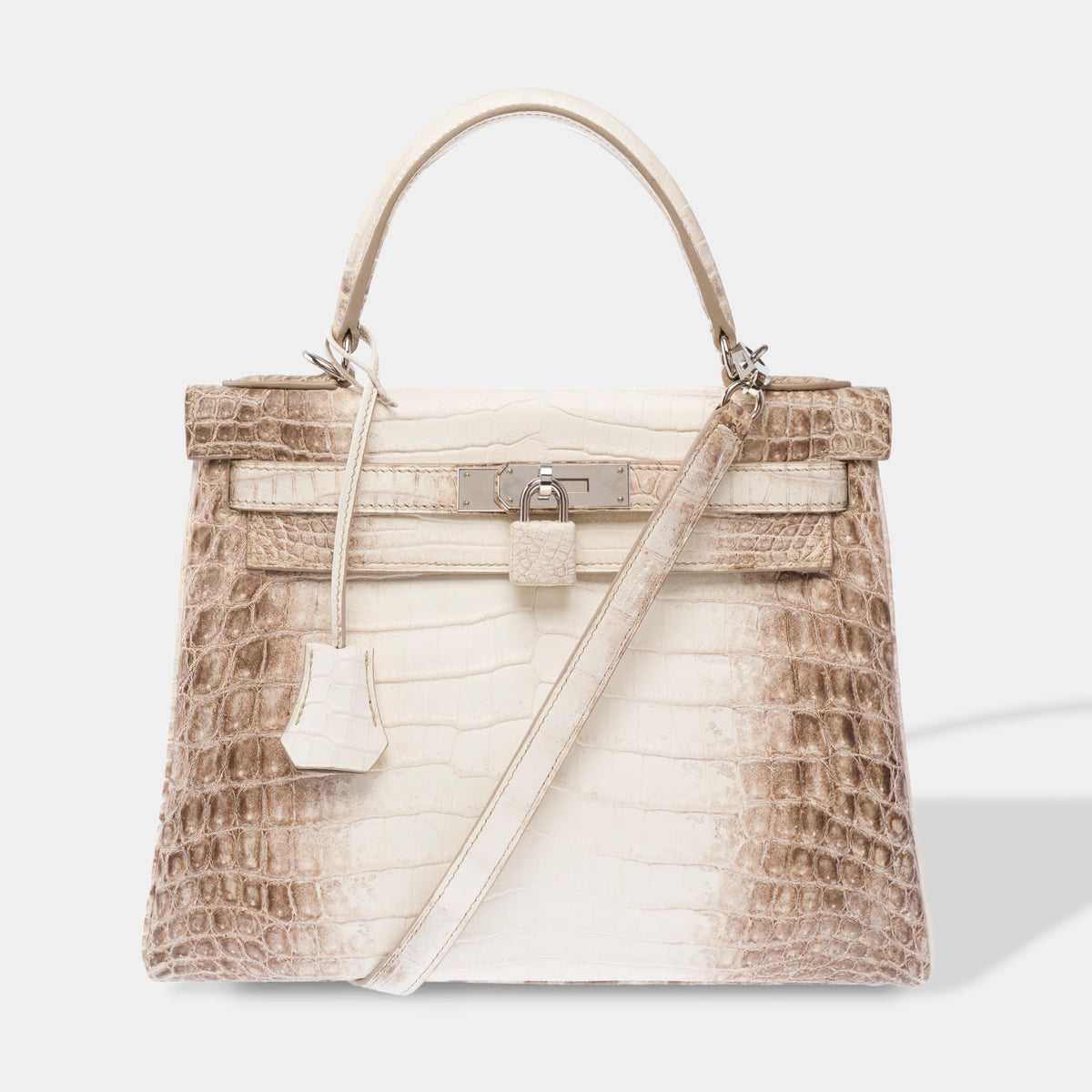 Sac HERMES Kelly 28 en Cuirs exotiques Blanc - 103934