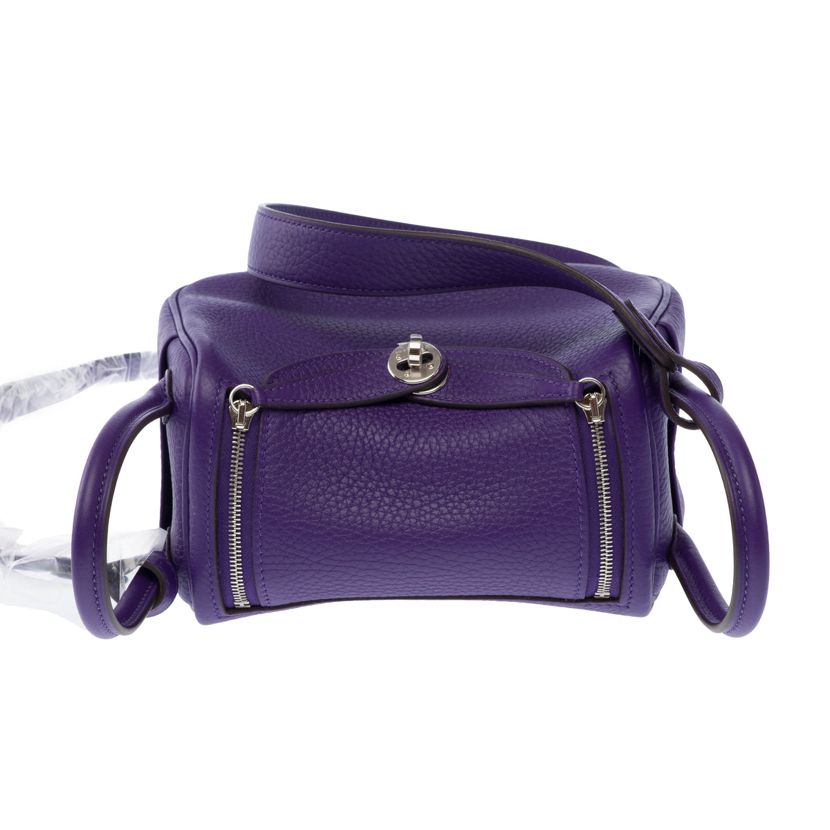 Sac HERMES Lindy en Cuir Violet - 103922