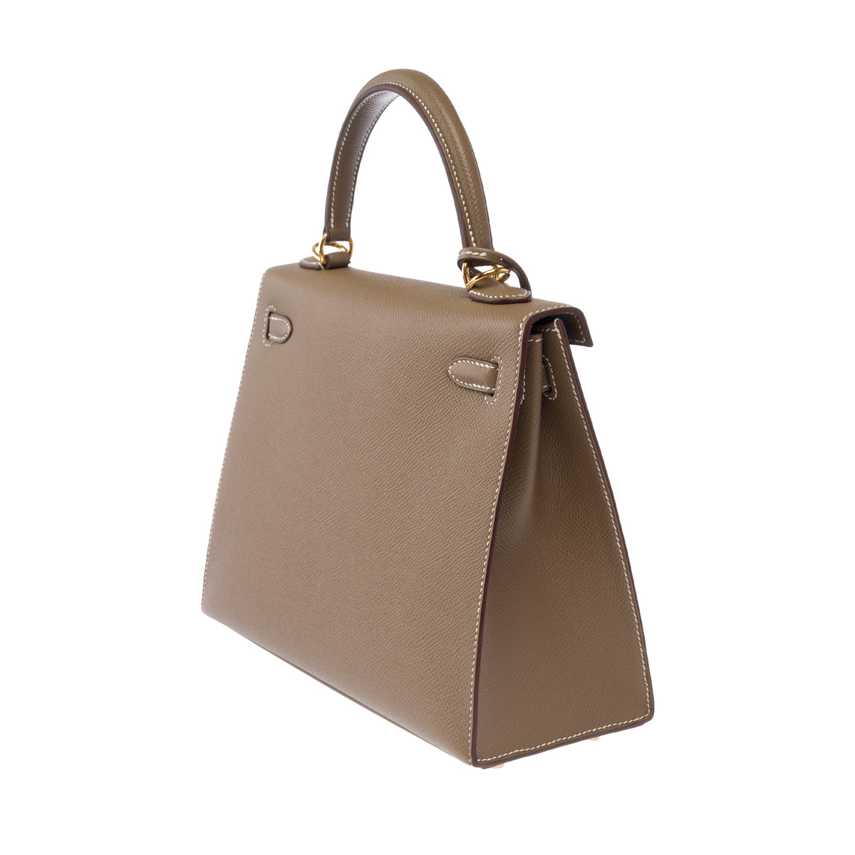 Sac HERMES Kelly 25 en Cuir Étoupe - 103939