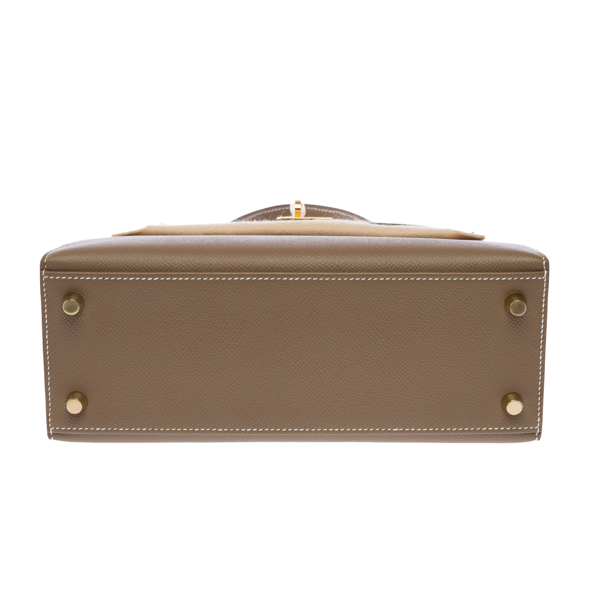 Sac HERMES Kelly 25 en Cuir Étoupe - 103939