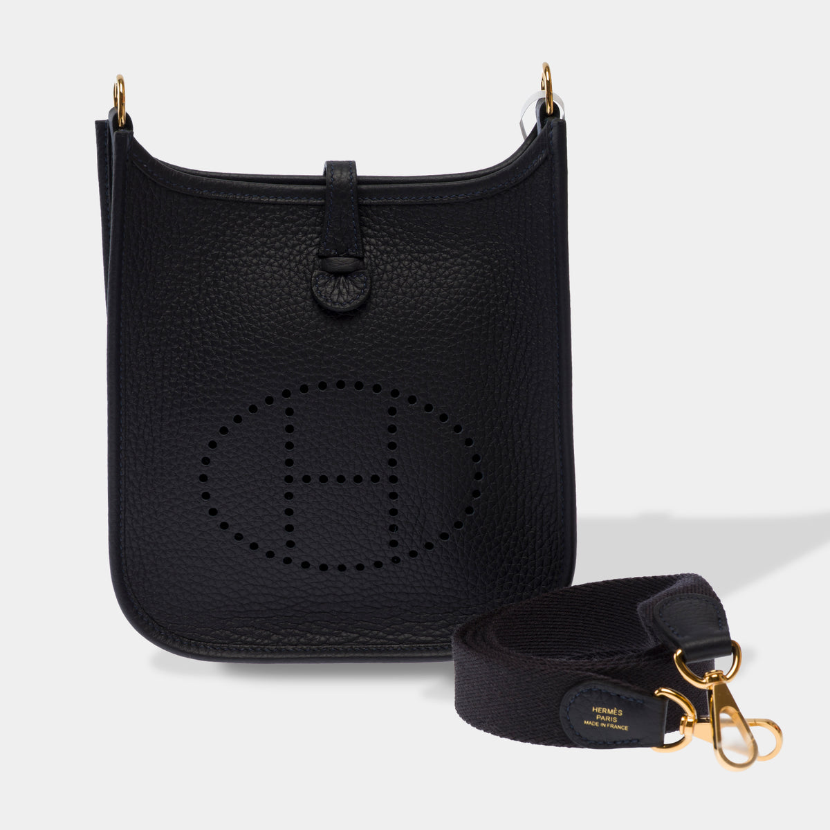 Sac HERMES Mini Evelyne en Cuir Marron - 103936