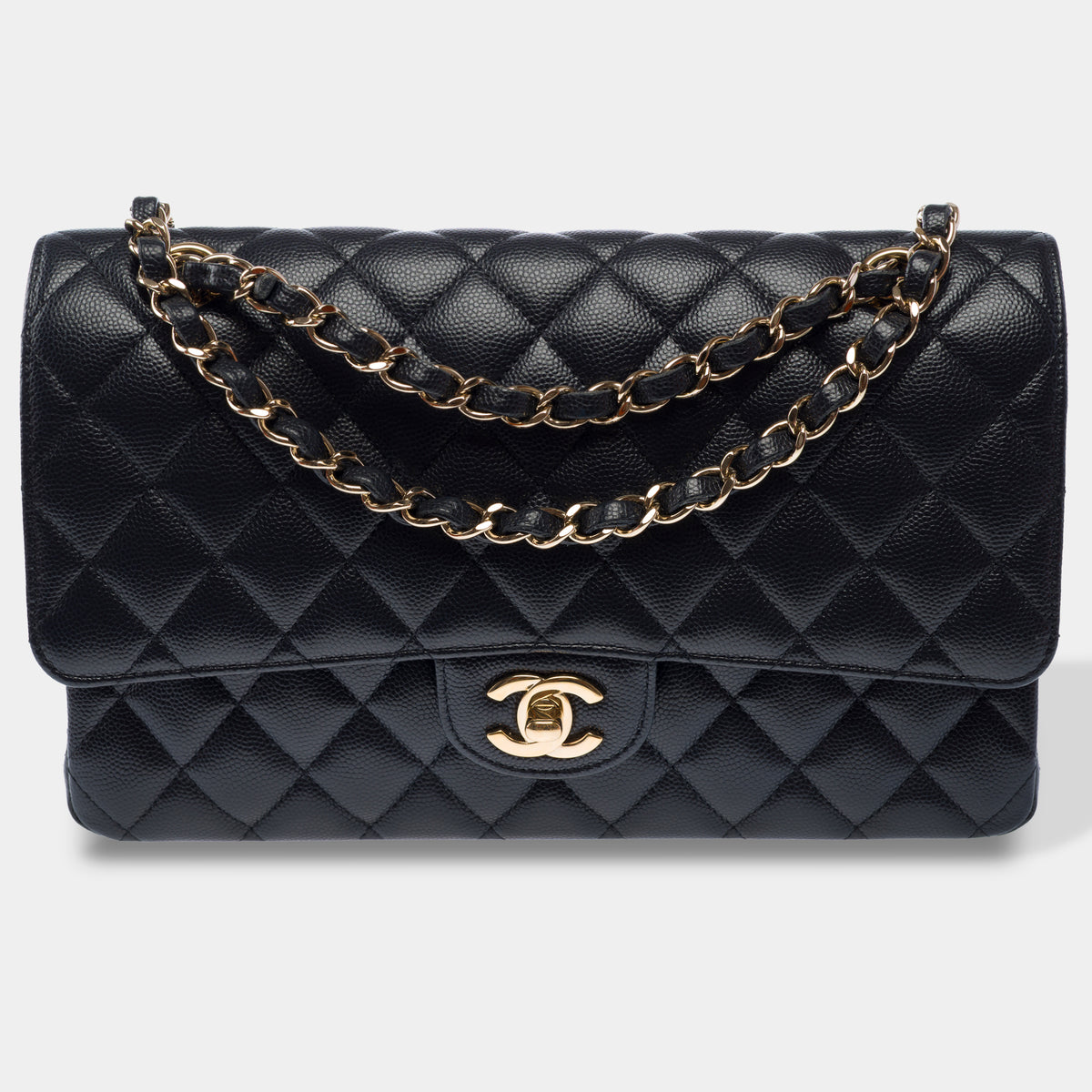 Sac CHANEL Timeless/Classique en Cuir Bleu Marine - 103954