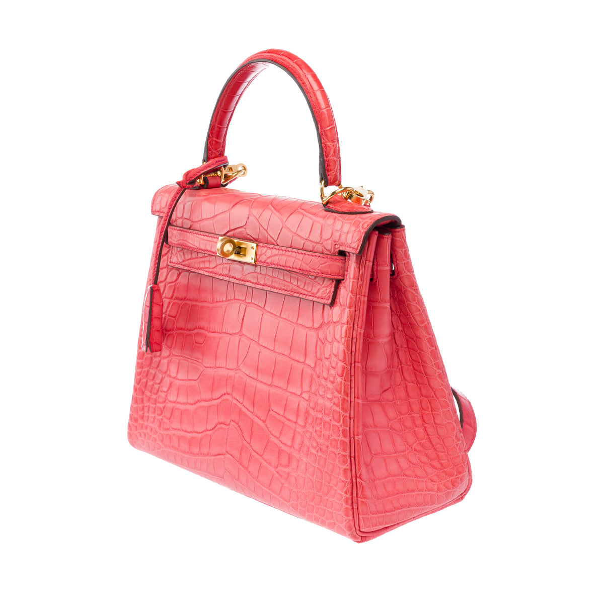Sac HERMES Kelly 25 en Cuirs exotiques Rose - 103973
