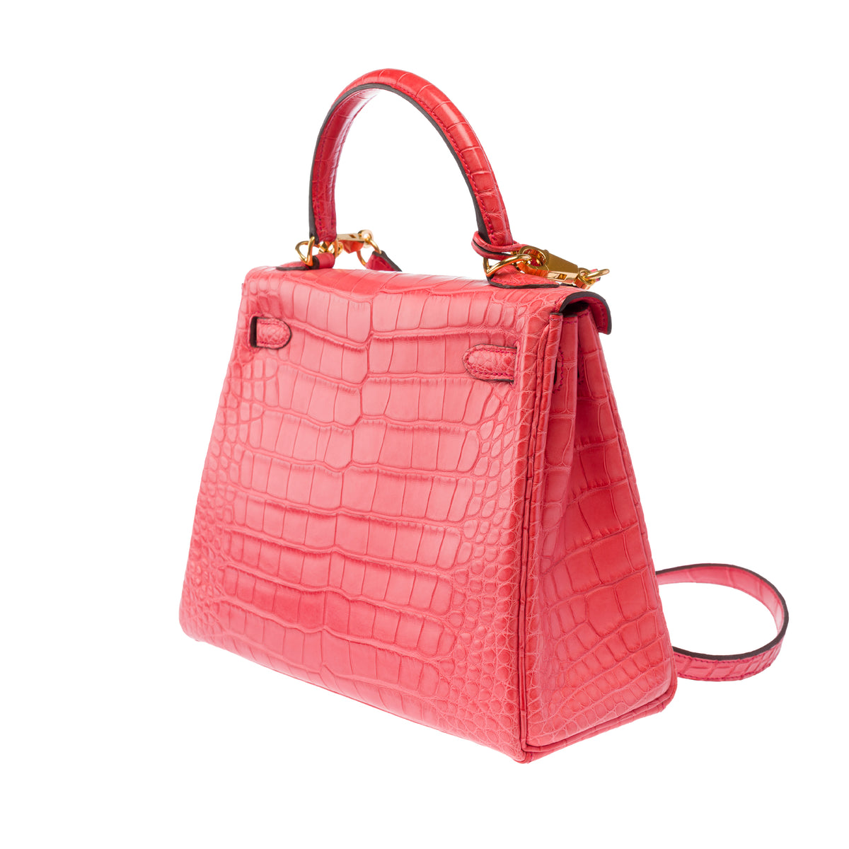 Sac HERMES Kelly 25 en Cuirs exotiques Rose - 103973