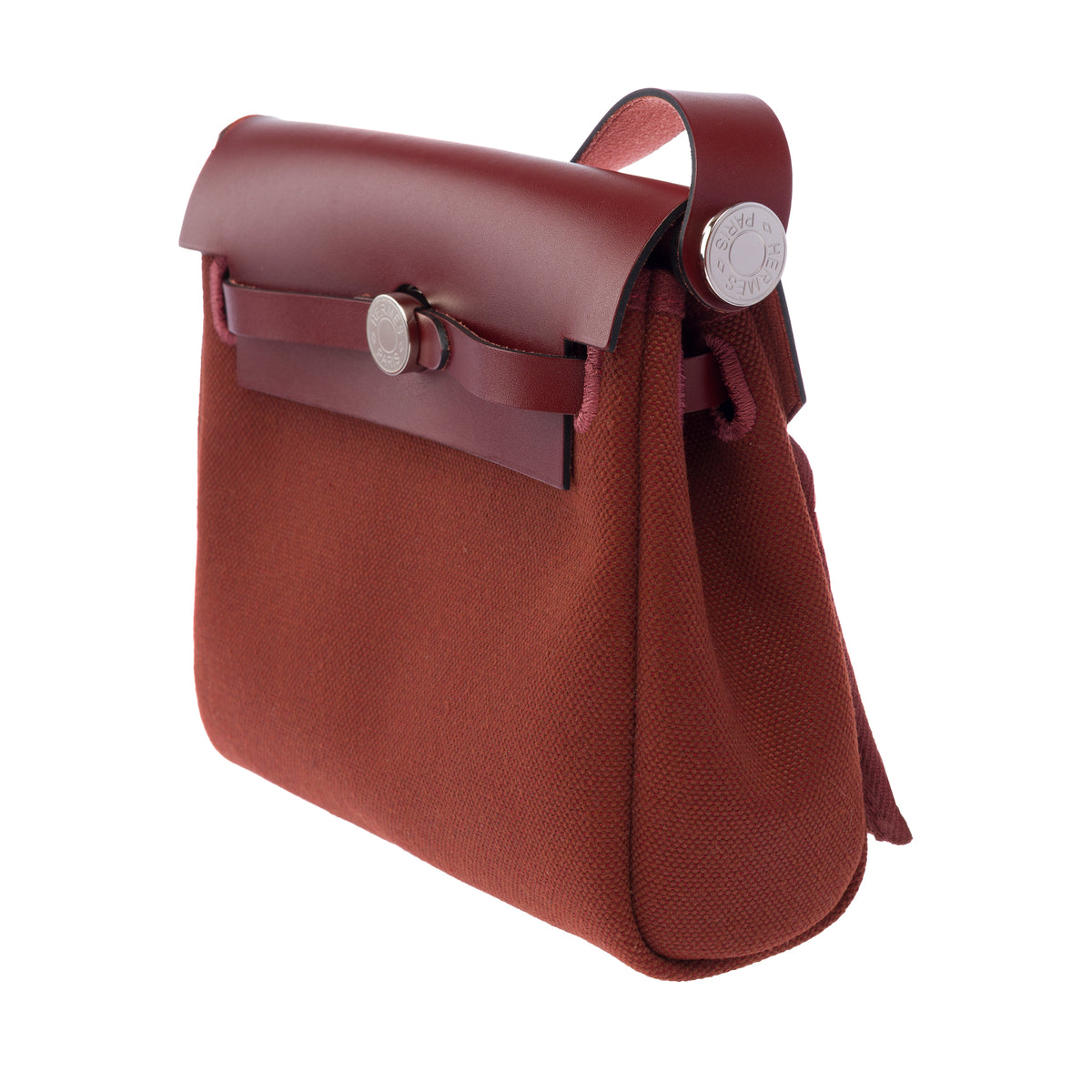 Sac HERMES Herbag en Toile Rouge - 103958