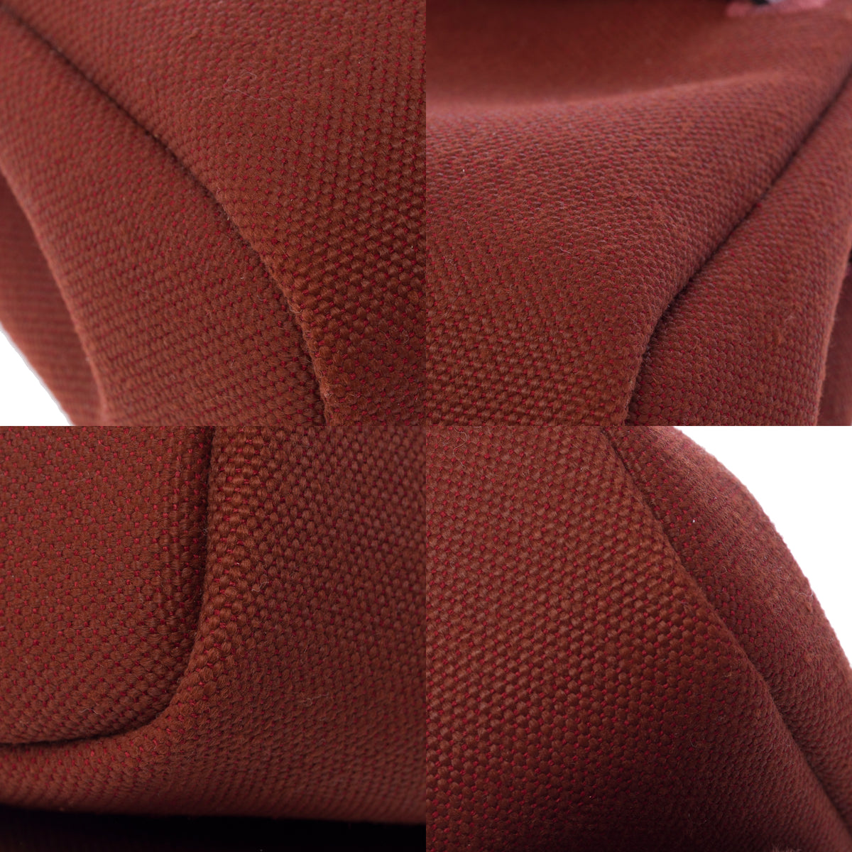 Sac HERMES Herbag en Toile Rouge - 103958