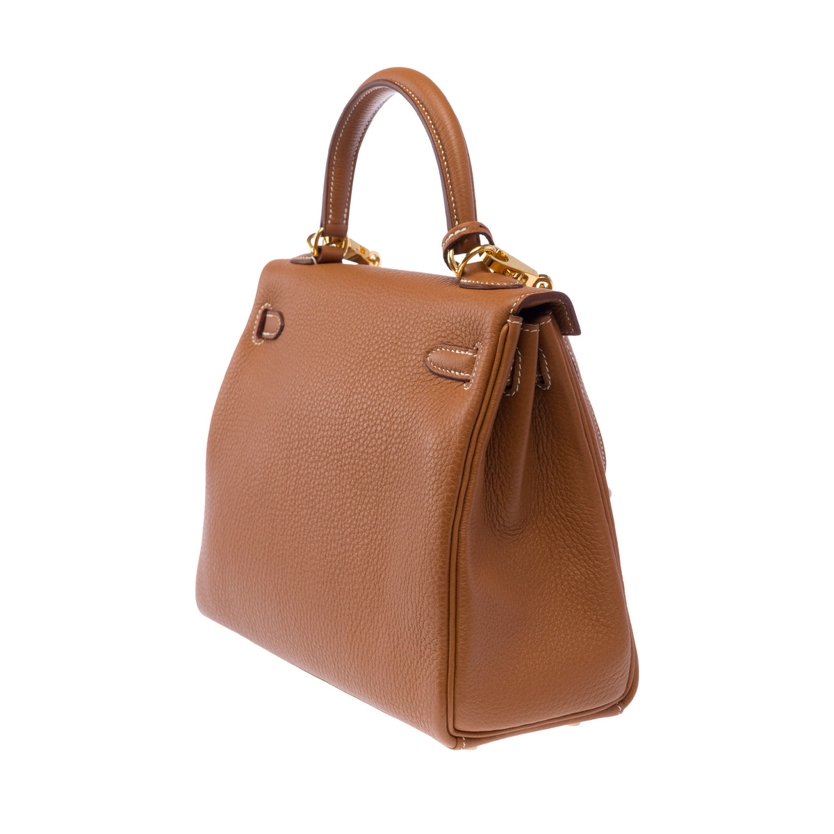 Sac HERMES Kelly 25 en Cuir Doré - 103942