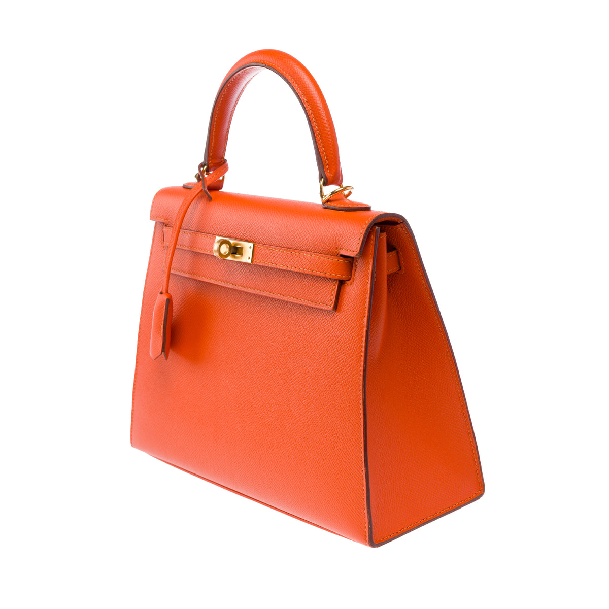 Sac HERMES Kelly 25 en Cuir Orange - 103948