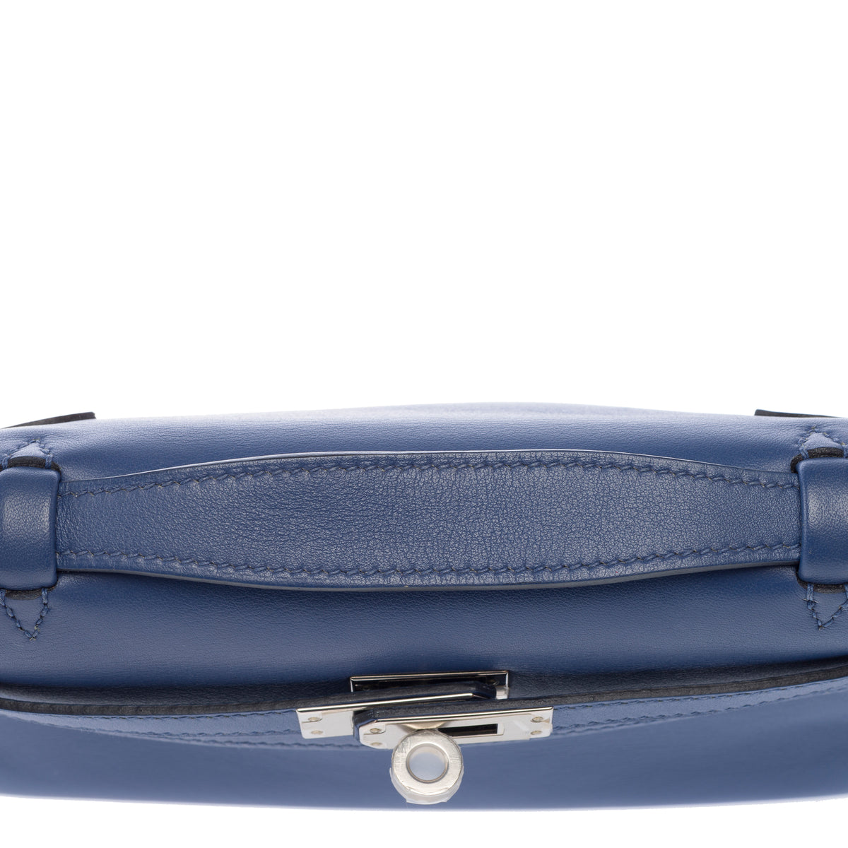 Sac HERMES Kelly Mini en Cuir Bleu - 103945