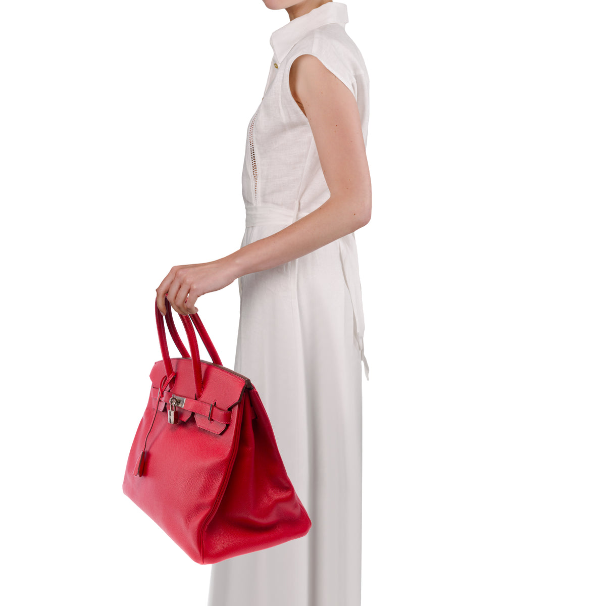 Sac HERMES Birkin 35 en Cuir Rouge - 103974