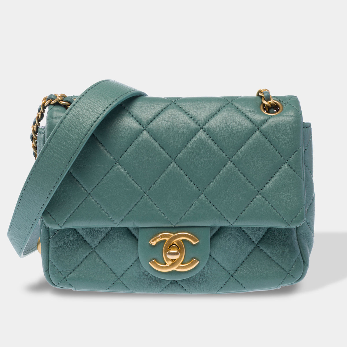 Sac CHANEL Timeless/Classique en Cuir Bleu - 103962