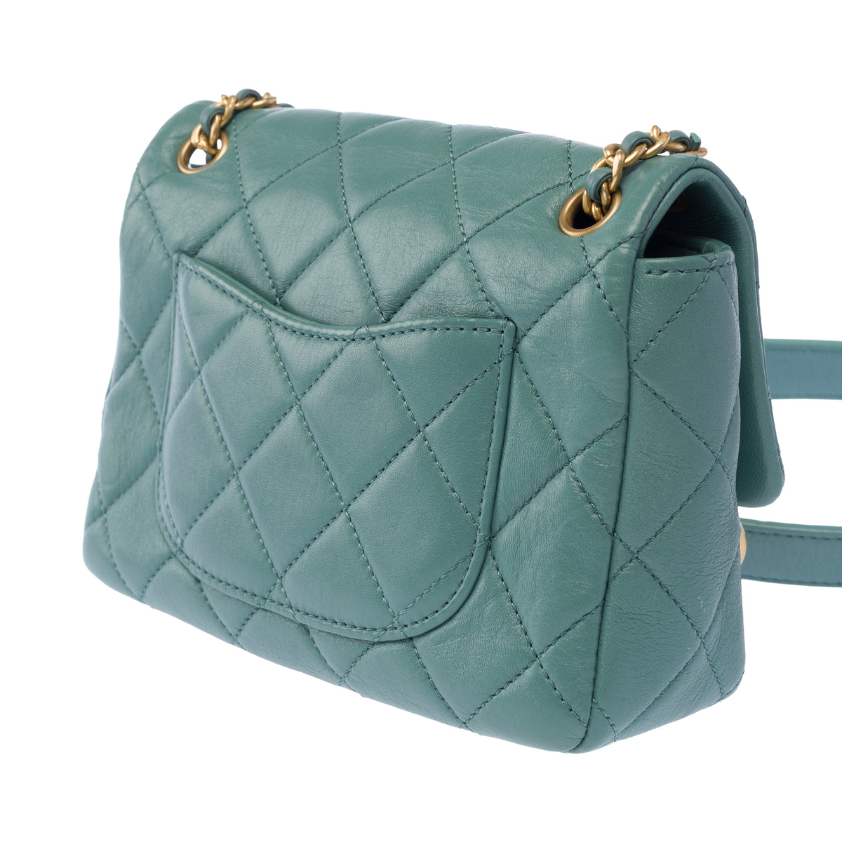 Sac CHANEL Timeless/Classique en Cuir Bleu - 103962