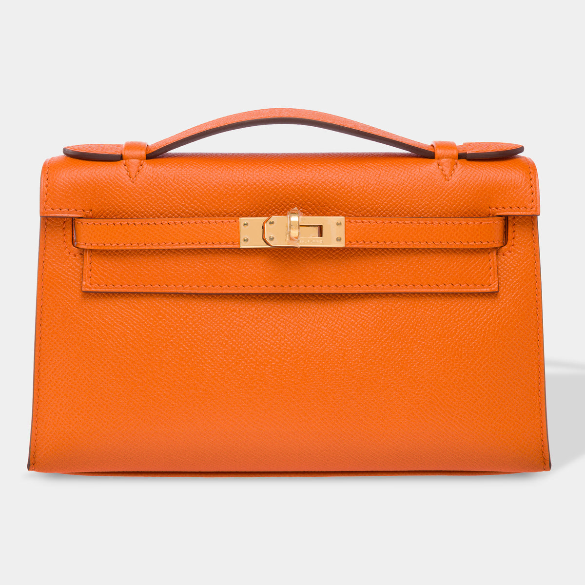 Sac HERMES Kelly Mini en Cuir Orange - 103959