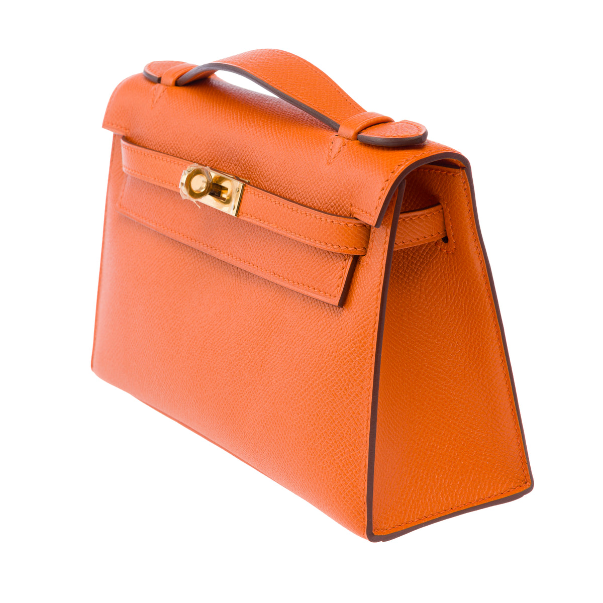 Sac HERMES Kelly Mini en Cuir Orange - 103959