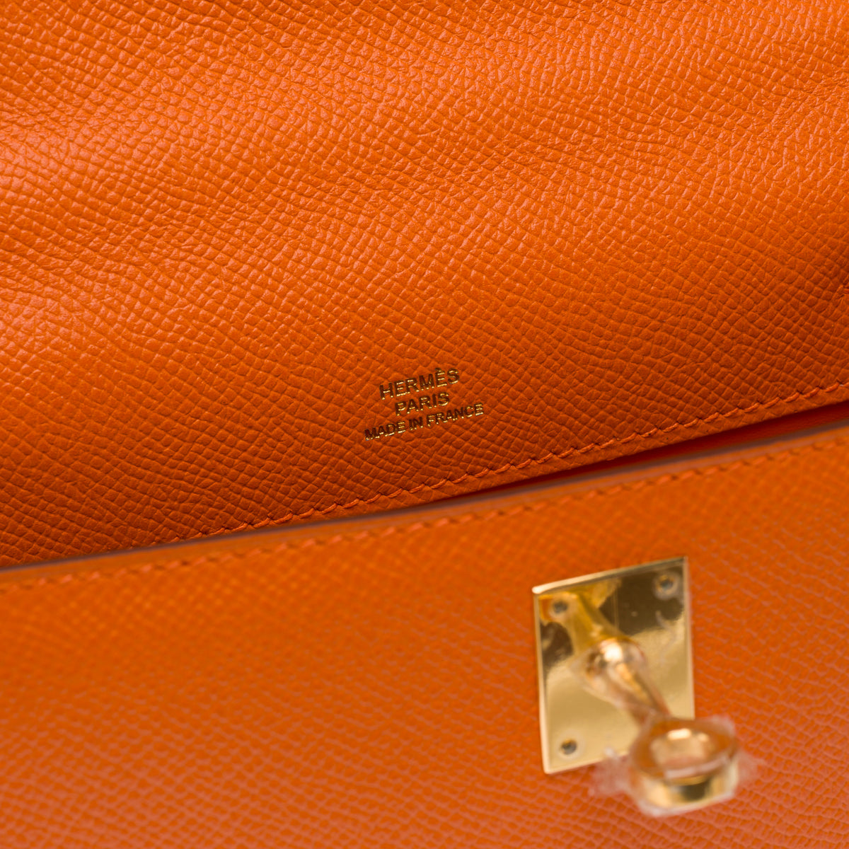 Sac HERMES Kelly Mini en Cuir Orange - 103959