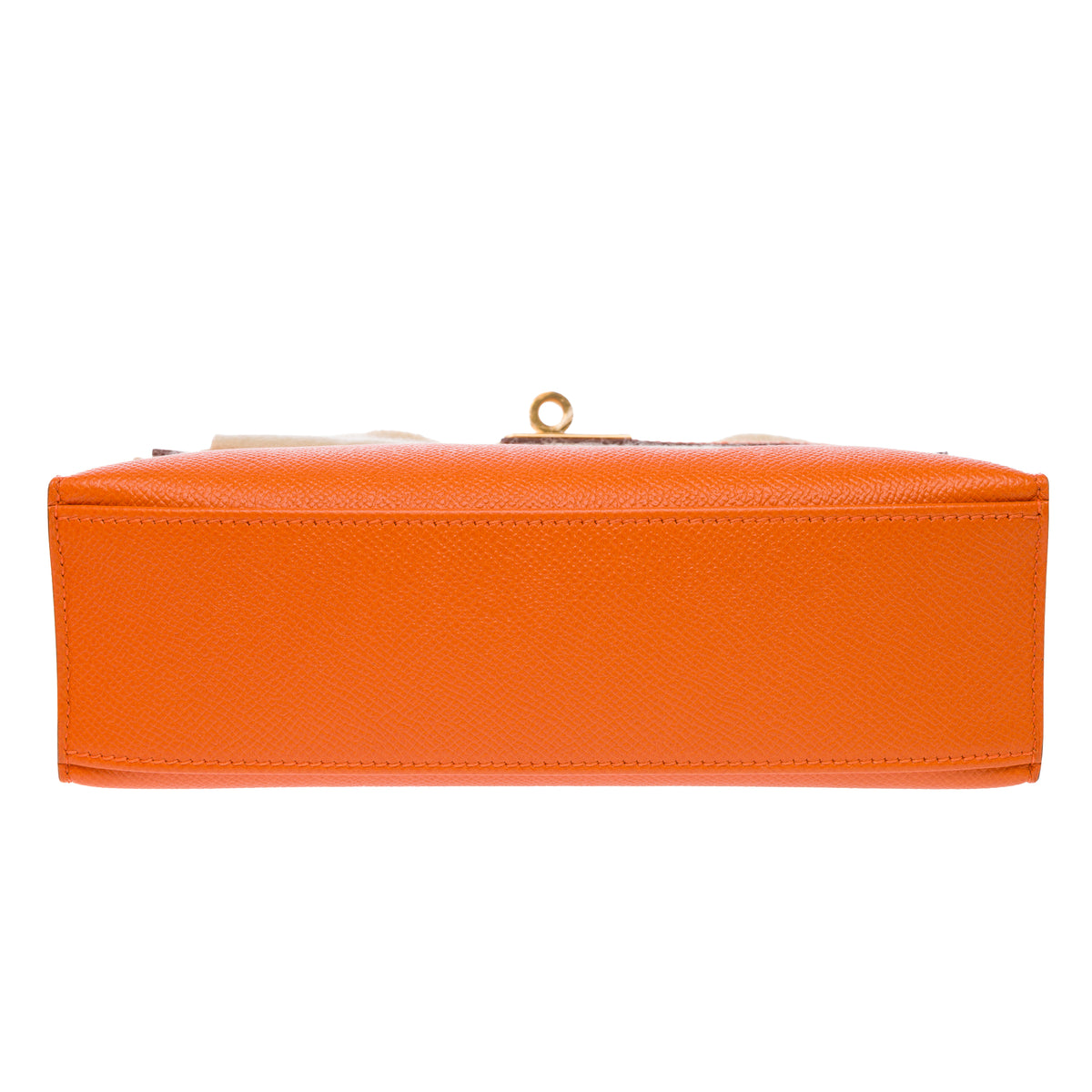 Sac HERMES Kelly Mini en Cuir Orange - 103959