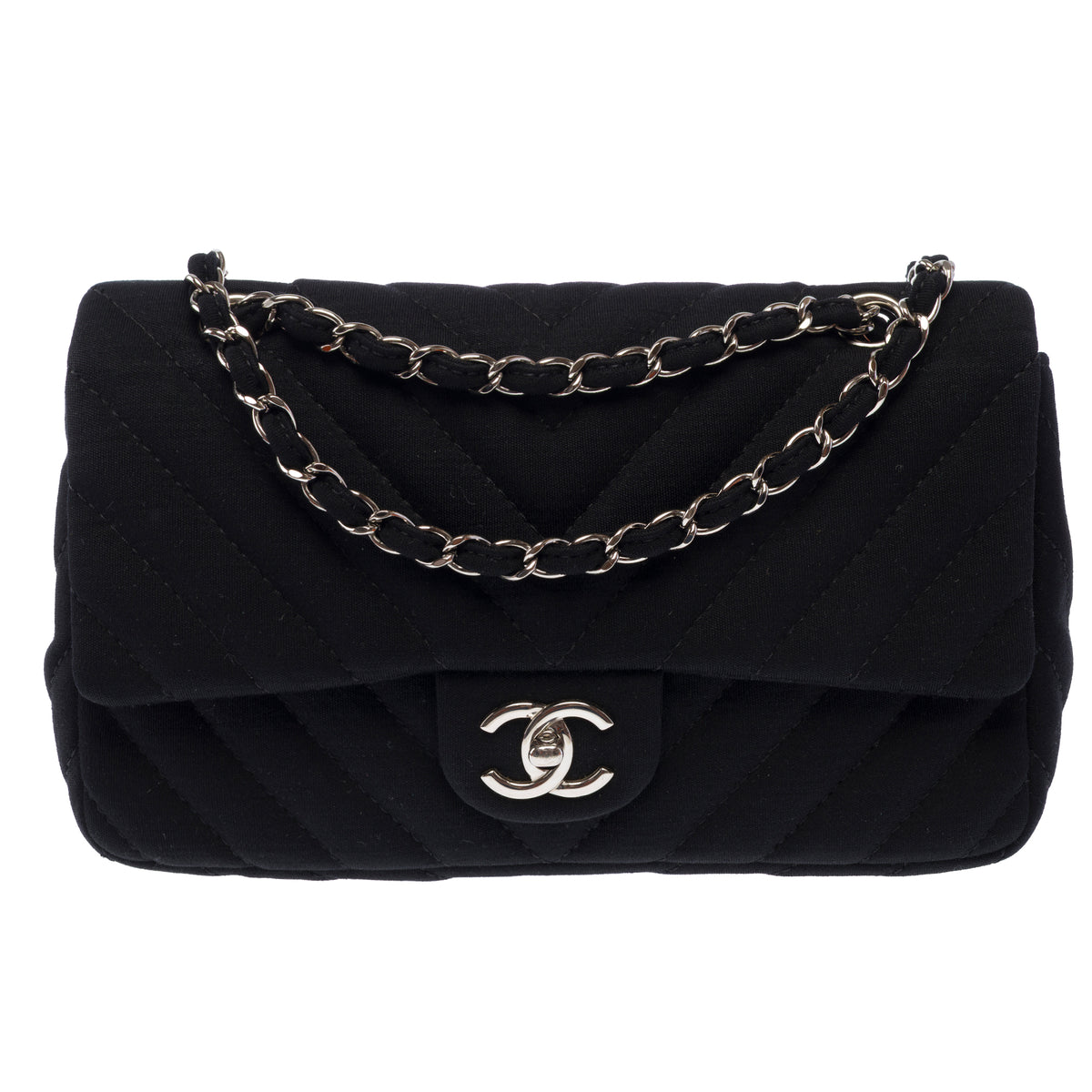 Sac CHANEL Timeless/Classique en Coton Noir - 103937