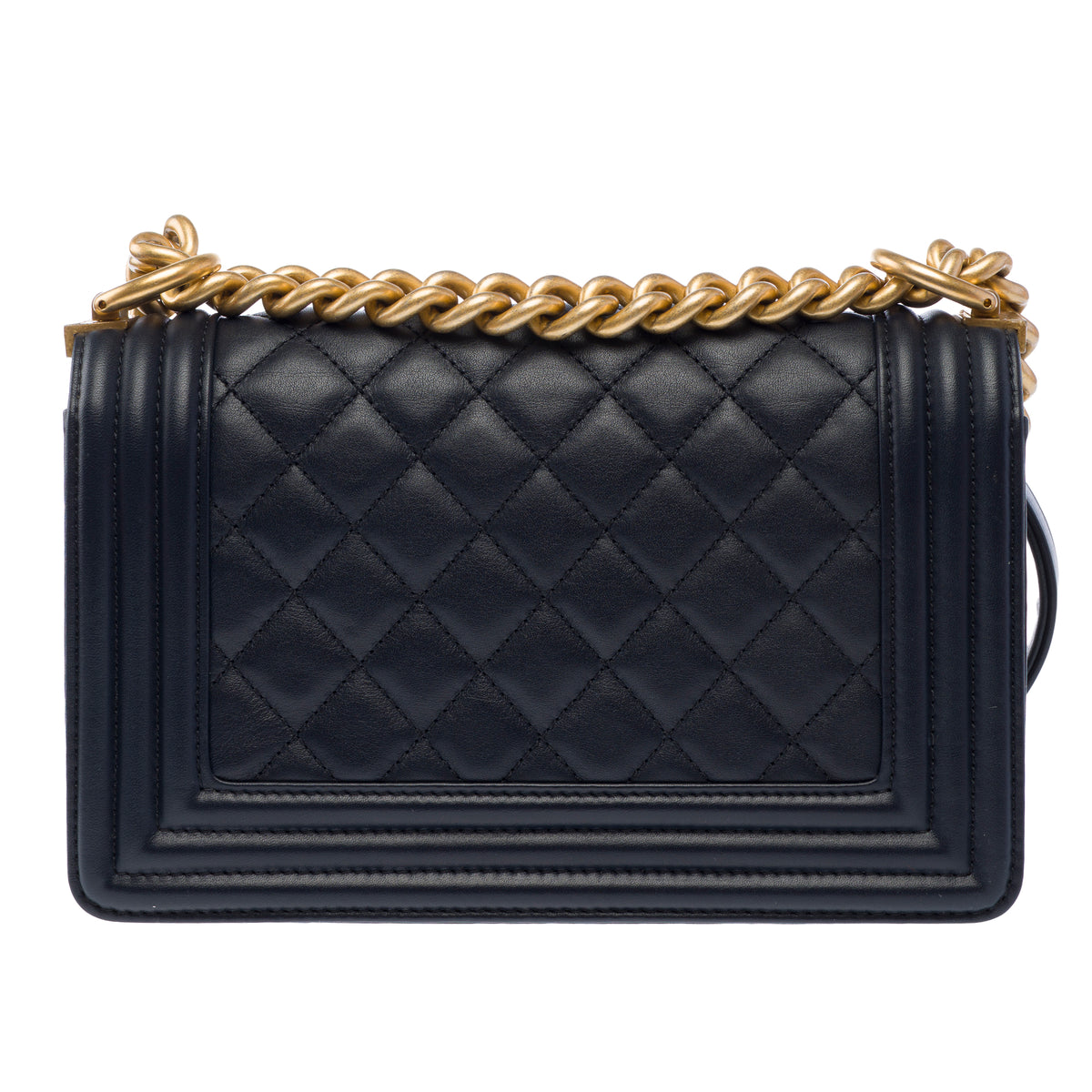 Sac CHANEL Boy en Cuir Bleu Marine - 103963