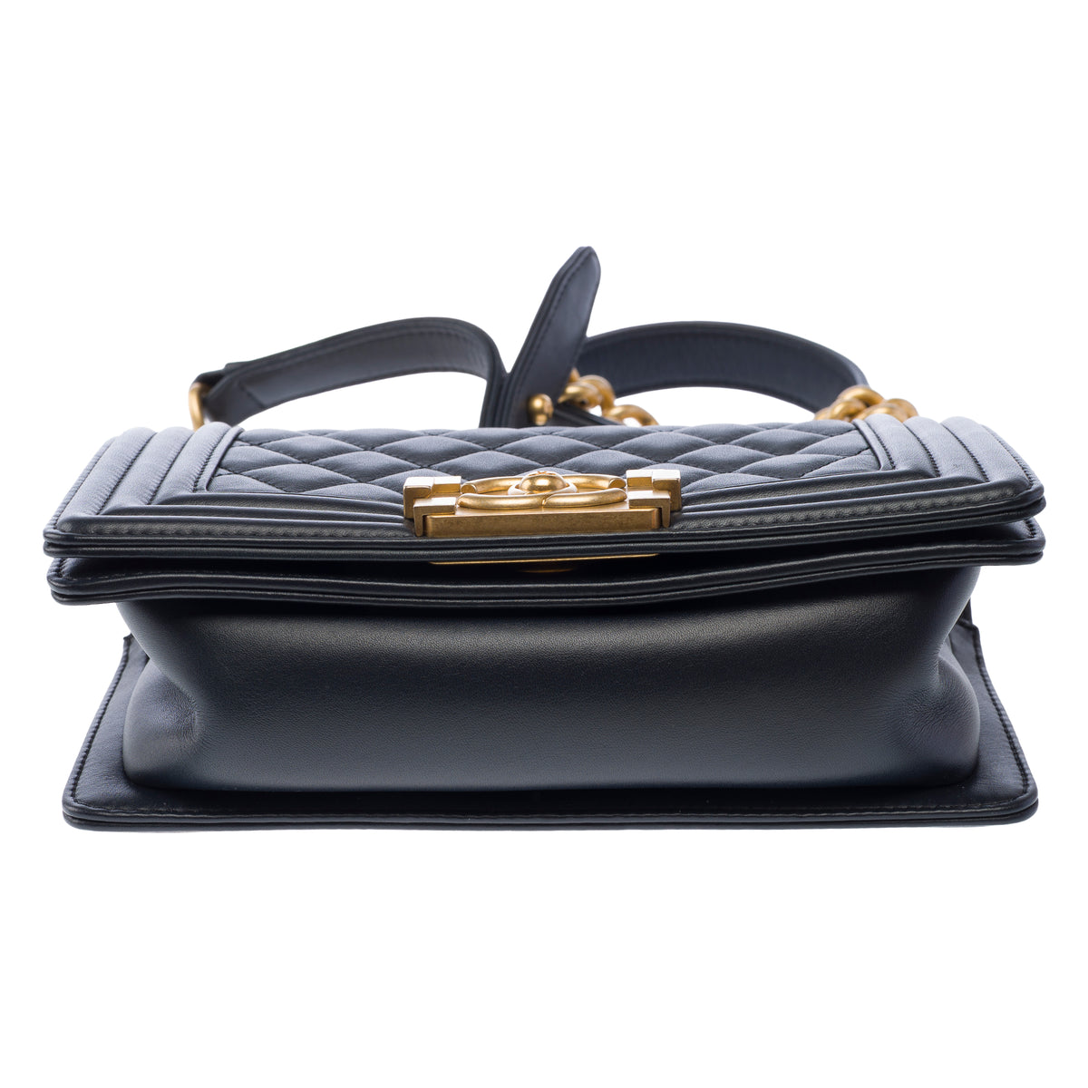 Sac CHANEL Boy en Cuir Bleu Marine - 103963