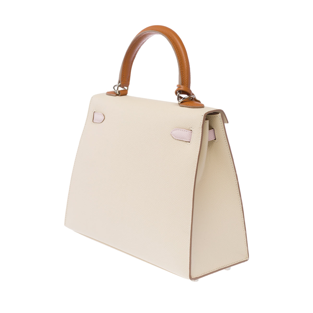 Sac HERMES Kelly 25 en Cuir Blanc - 103980