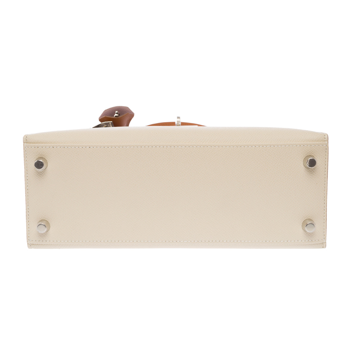 Sac HERMES Kelly 25 en Cuir Blanc - 103980