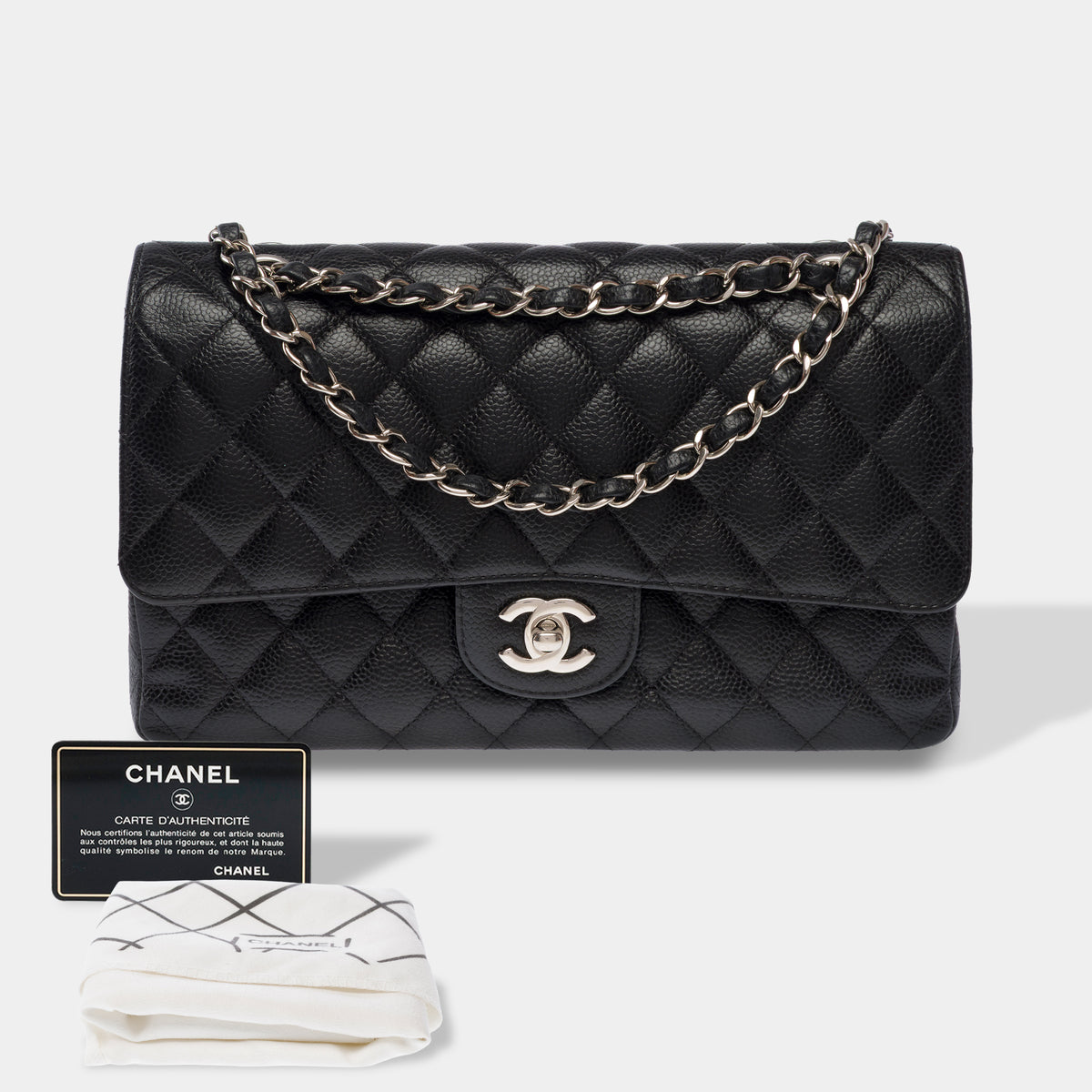 Sac CHANEL Timeless/Classique en Cuir Noir - 103985