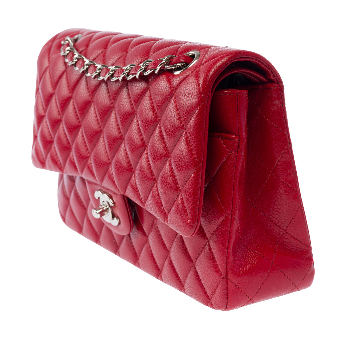 Sac CHANEL Timeless/Classique en Cuir Rouge - 103987