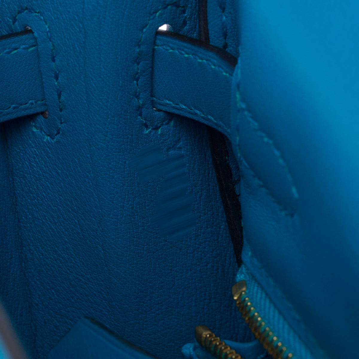 Sac HERMES Kelly 25 en Cuir Bleu - 103990