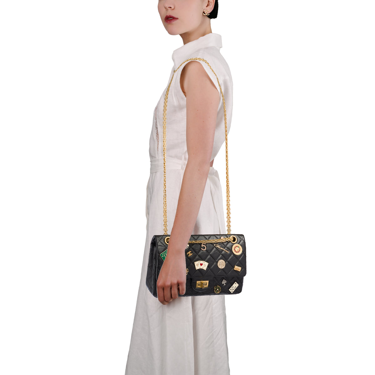 Sac CHANEL 2.55 en Cuir Noir - 103986