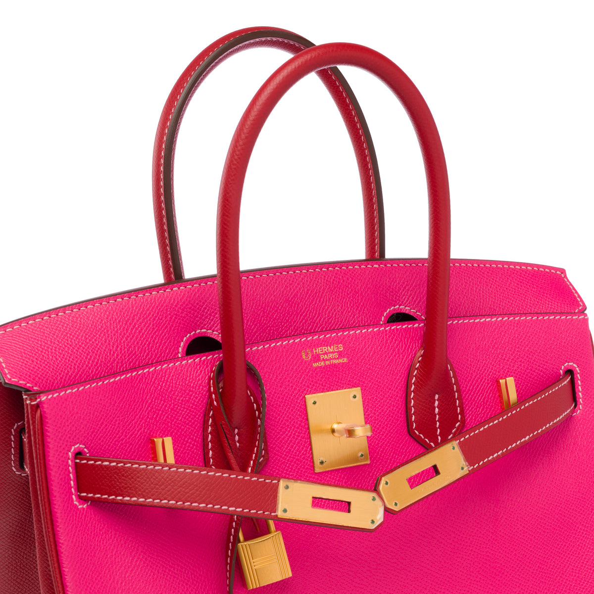 Sac HERMES Birkin 30 en Cuir Rose - 103991