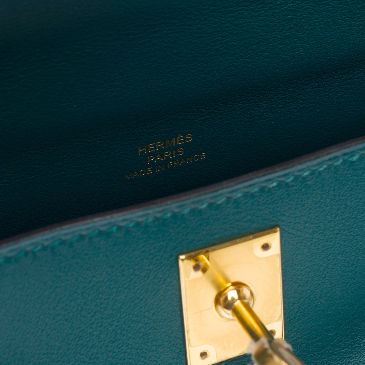 Sac HERMES Kelly Mini en Cuir Vert - 104000