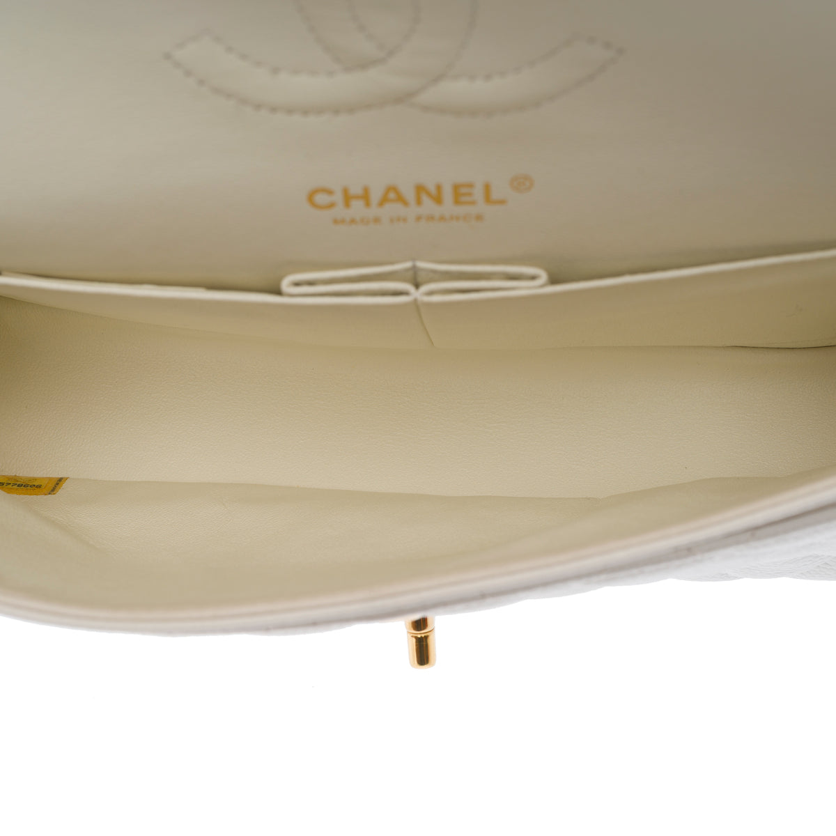 Sac CHANEL Timeless/Classique en Cuir Blanc - 103979