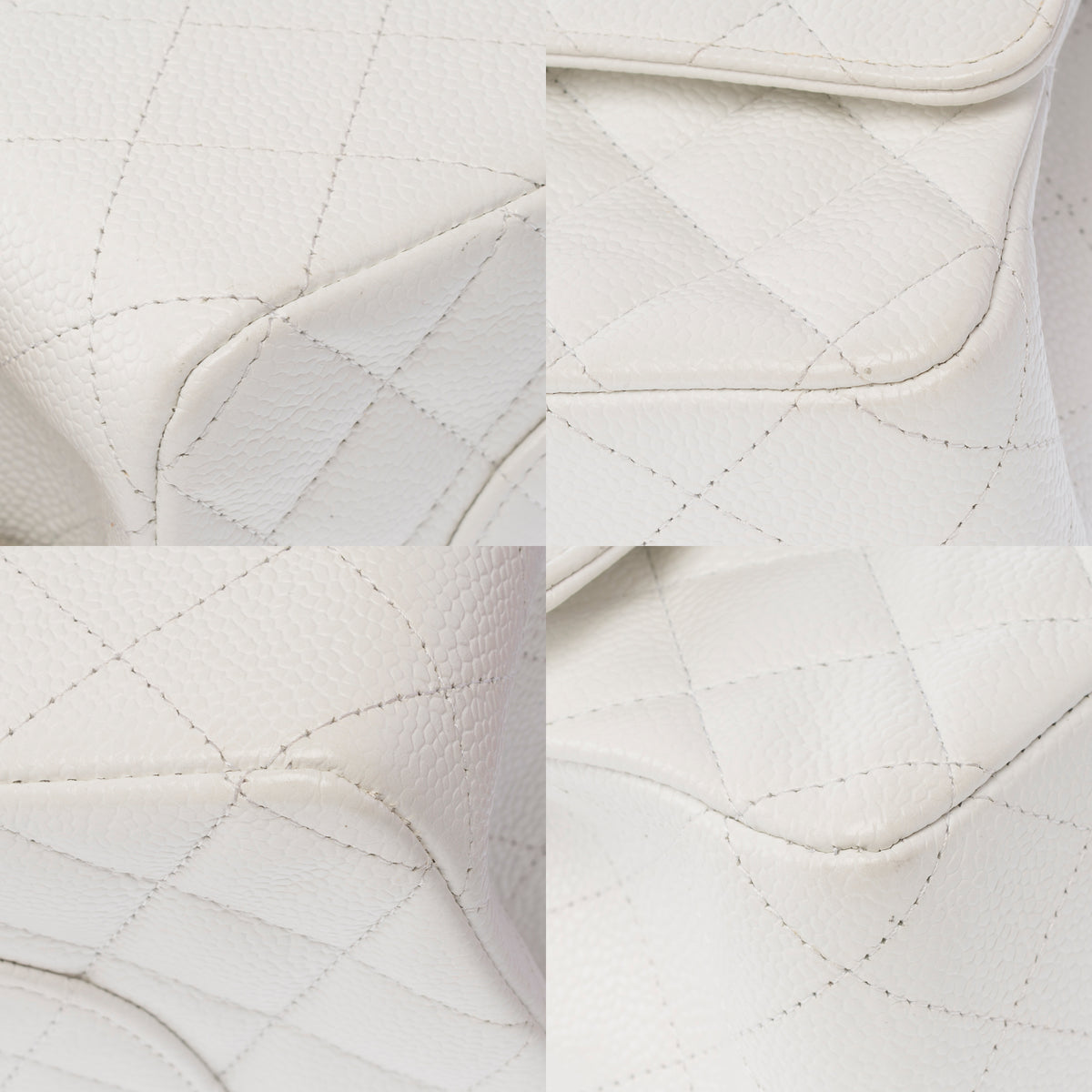 Sac CHANEL Timeless/Classique en Cuir Blanc - 103979
