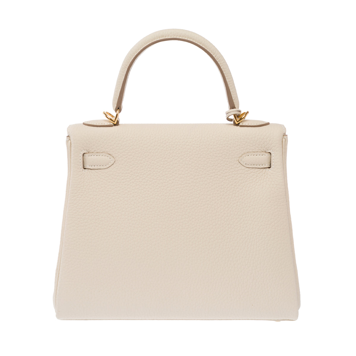 Sac HERMES Kelly 25 en Cuir Blanc - 103993
