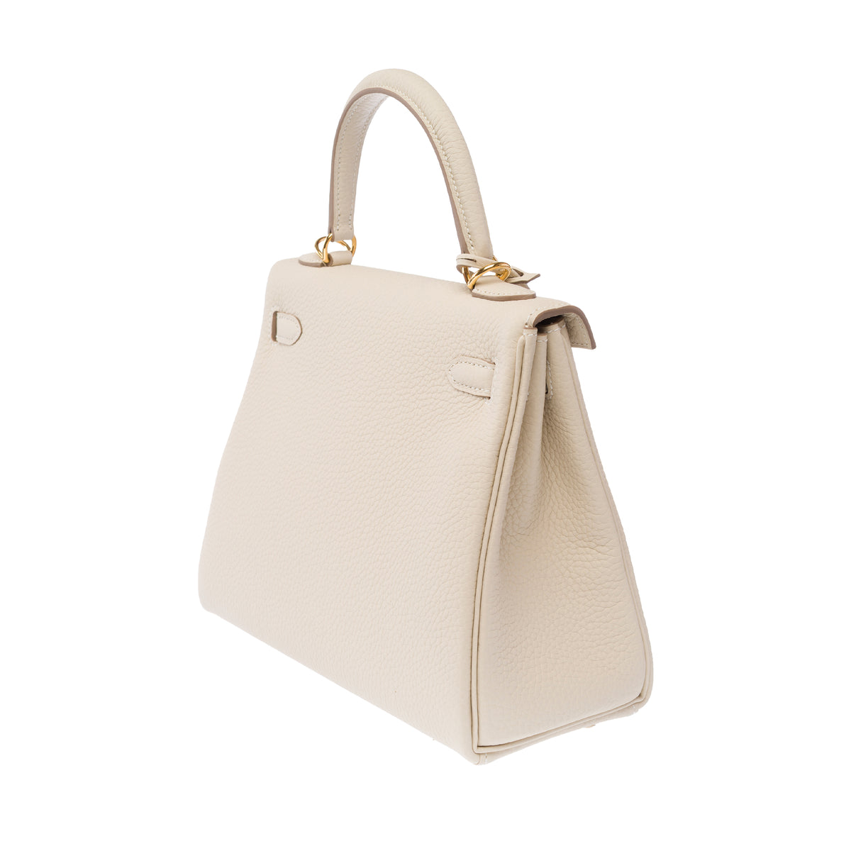 Sac HERMES Kelly 25 en Cuir Blanc - 103993