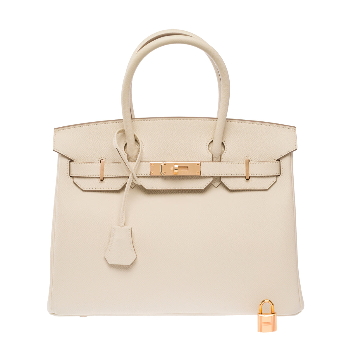 Sac HERMES Birkin 30 en Cuir Blanc - 103995