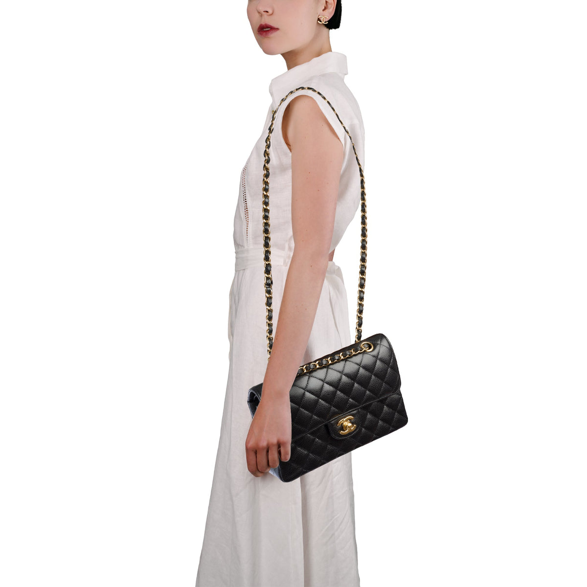 Sac CHANEL Timeless/Classique en Cuir Noir - 103997