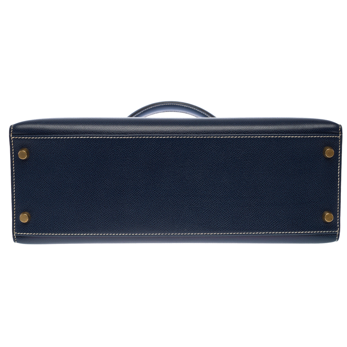 Sac HERMES Kelly 32 en Cuir Bleu Marine - 103998