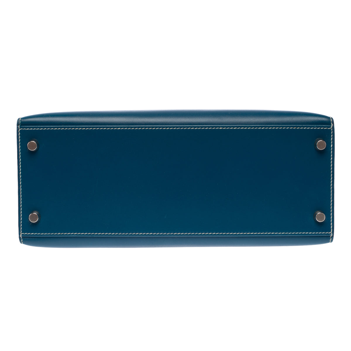 Sac HERMES Kelly 28 en Cuir Bleu - 103999