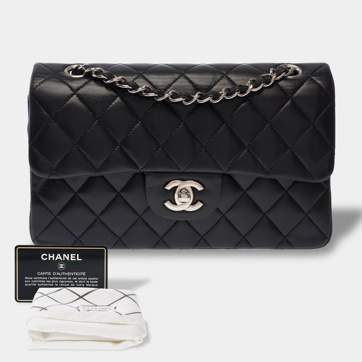 Sac CHANEL Timeless/Classique en Cuir Noir - 104013