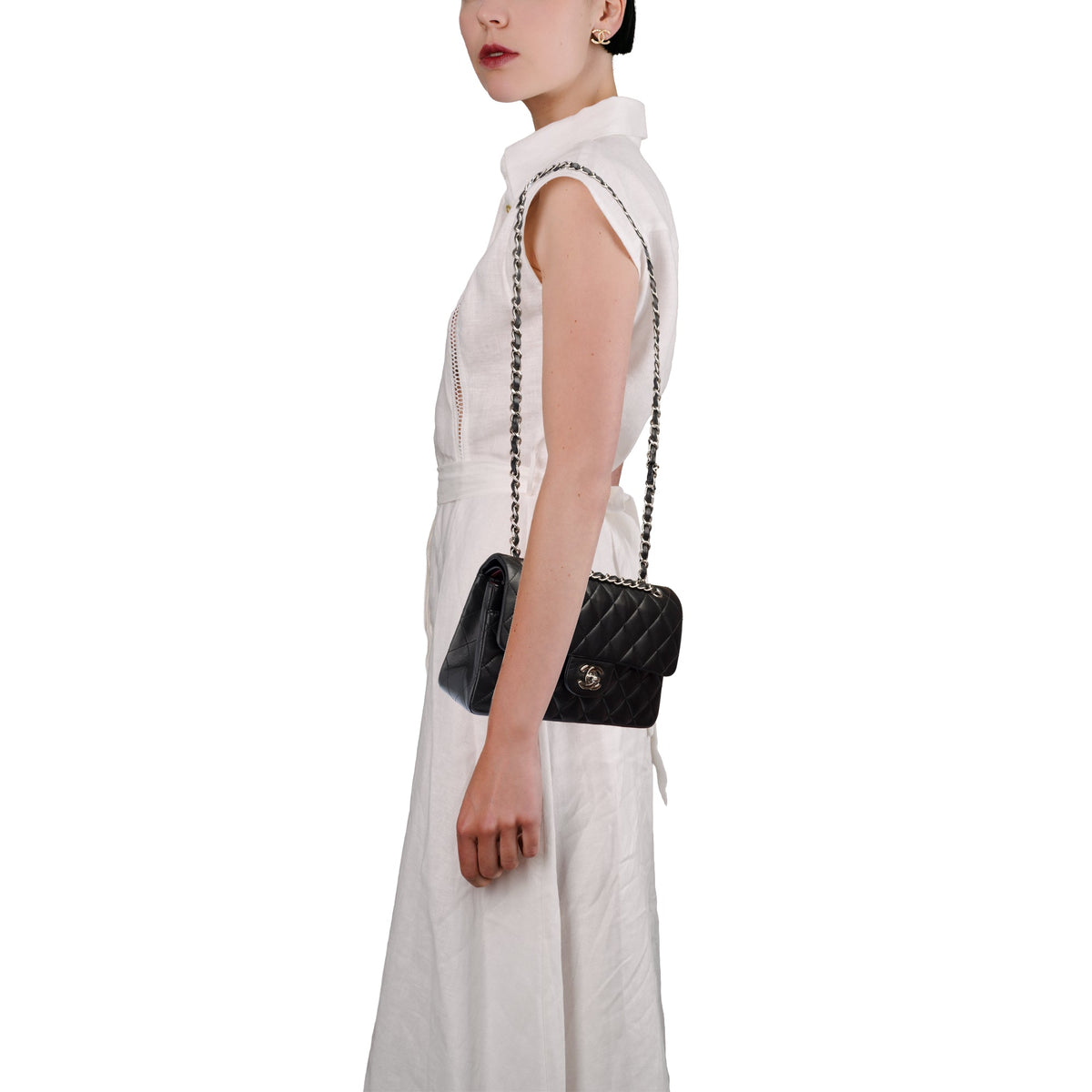 Sac CHANEL Timeless/Classique en Cuir Noir - 104013