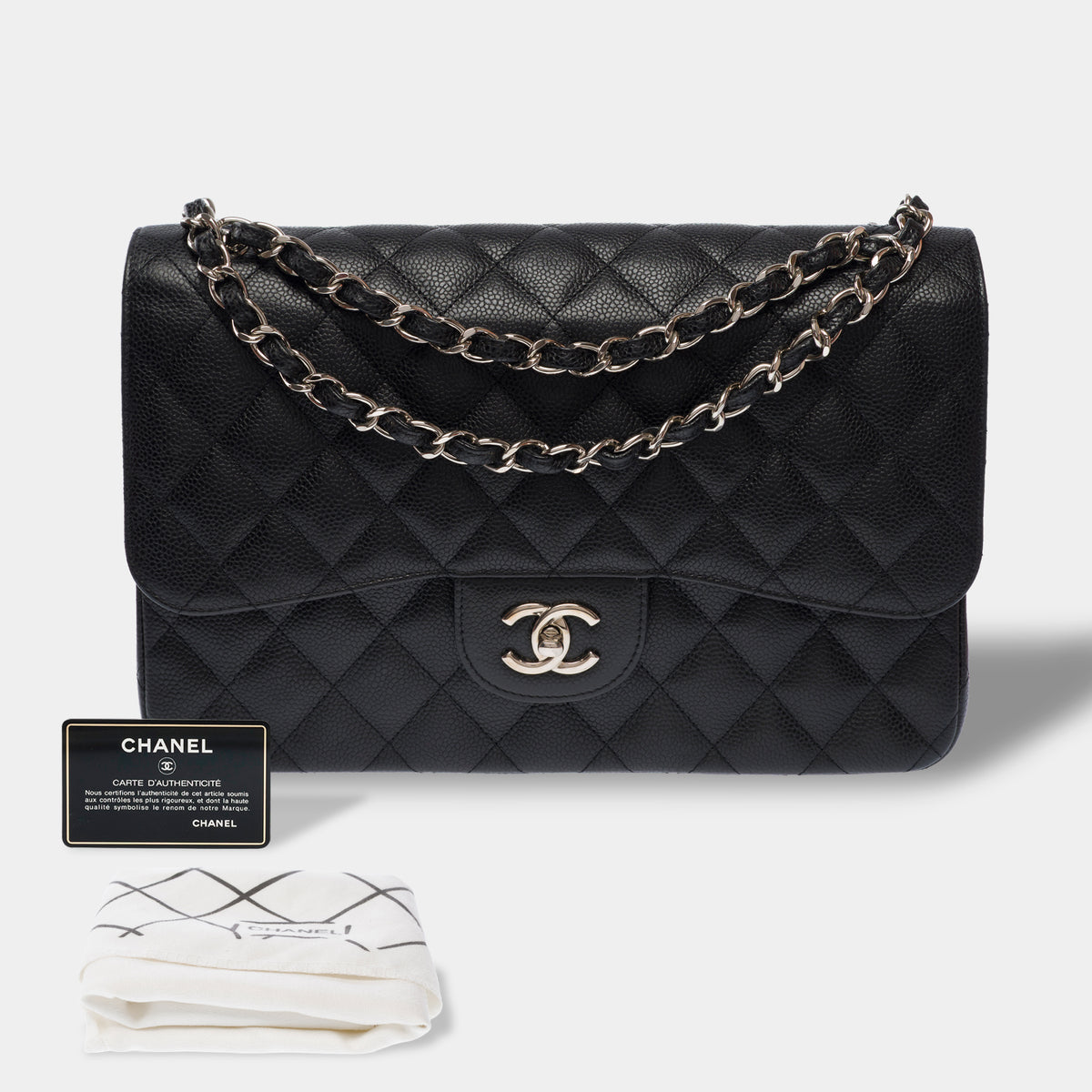 Sac CHANEL Timeless/Classique en Cuir Noir - 104005