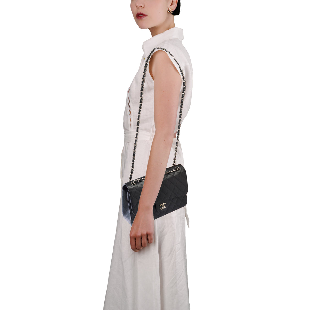 Sac CHANEL Timeless/Classique en Cuir Noir - 104005