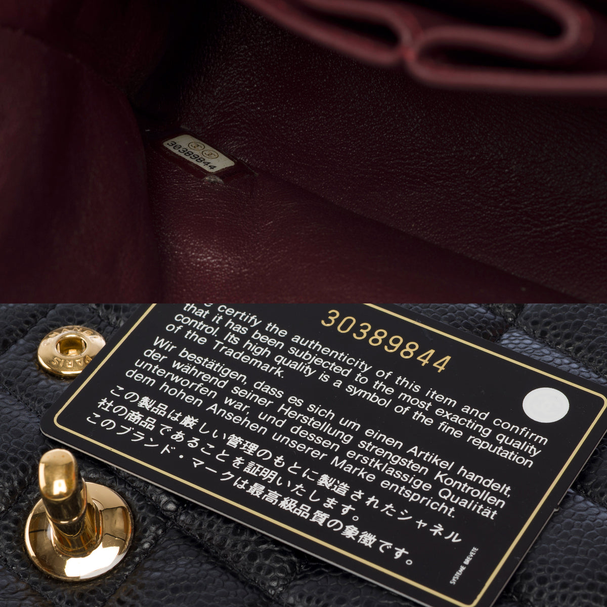 Sac CHANEL Timeless/Classique en Cuir Noir - 104006