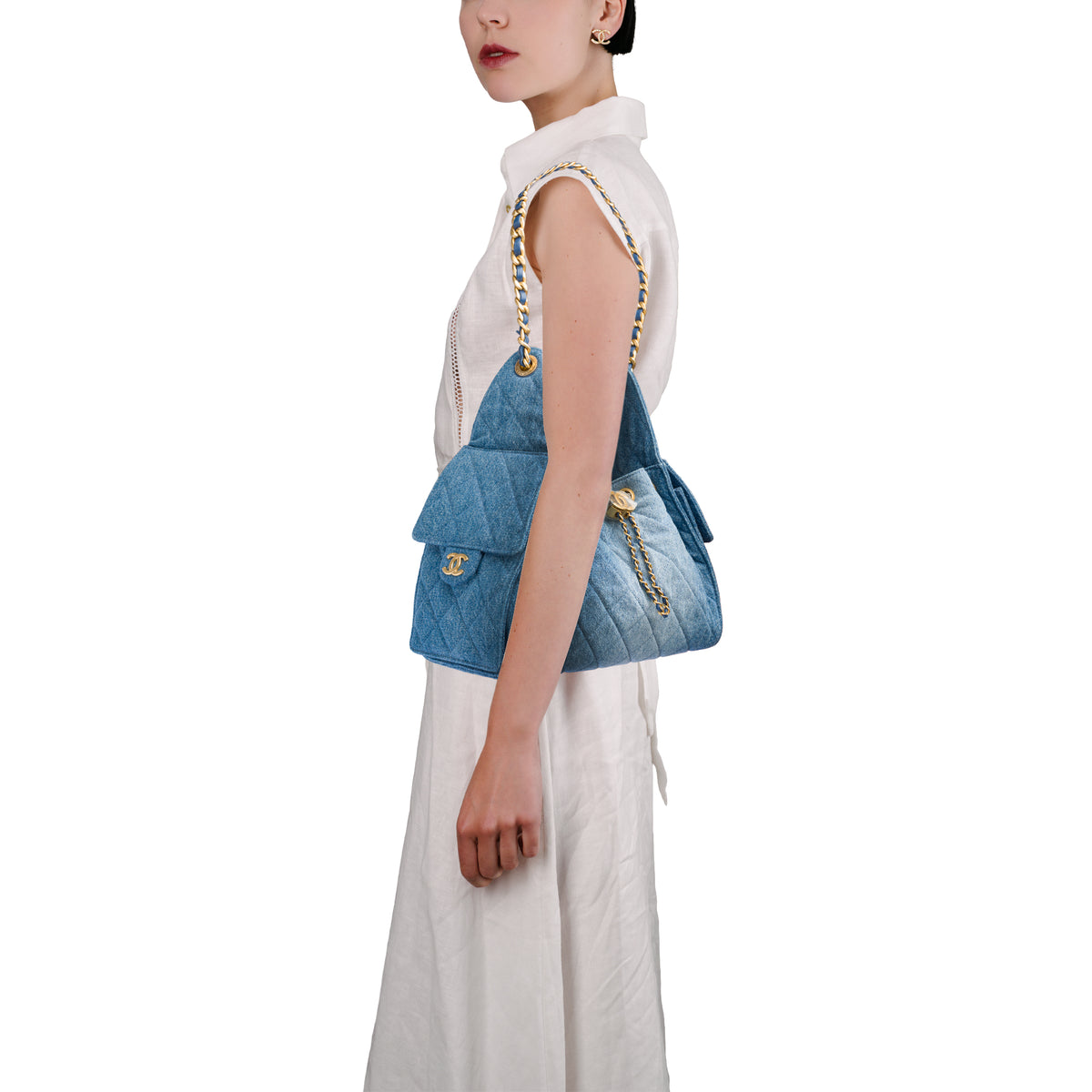 Sac CHANEL en Denim Bleu - 104009